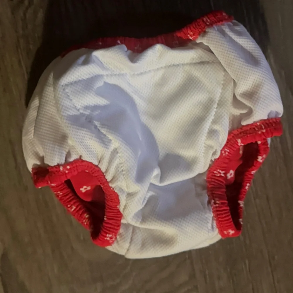 i play. Red Floral Baby Swim Diaper Cover